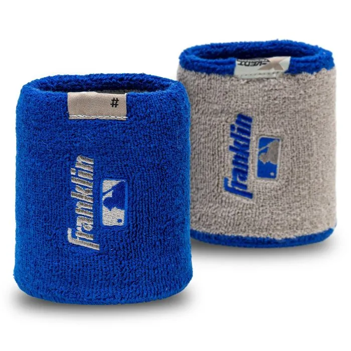 Franklin MLB X-Vent Reversible Wristbands 4"