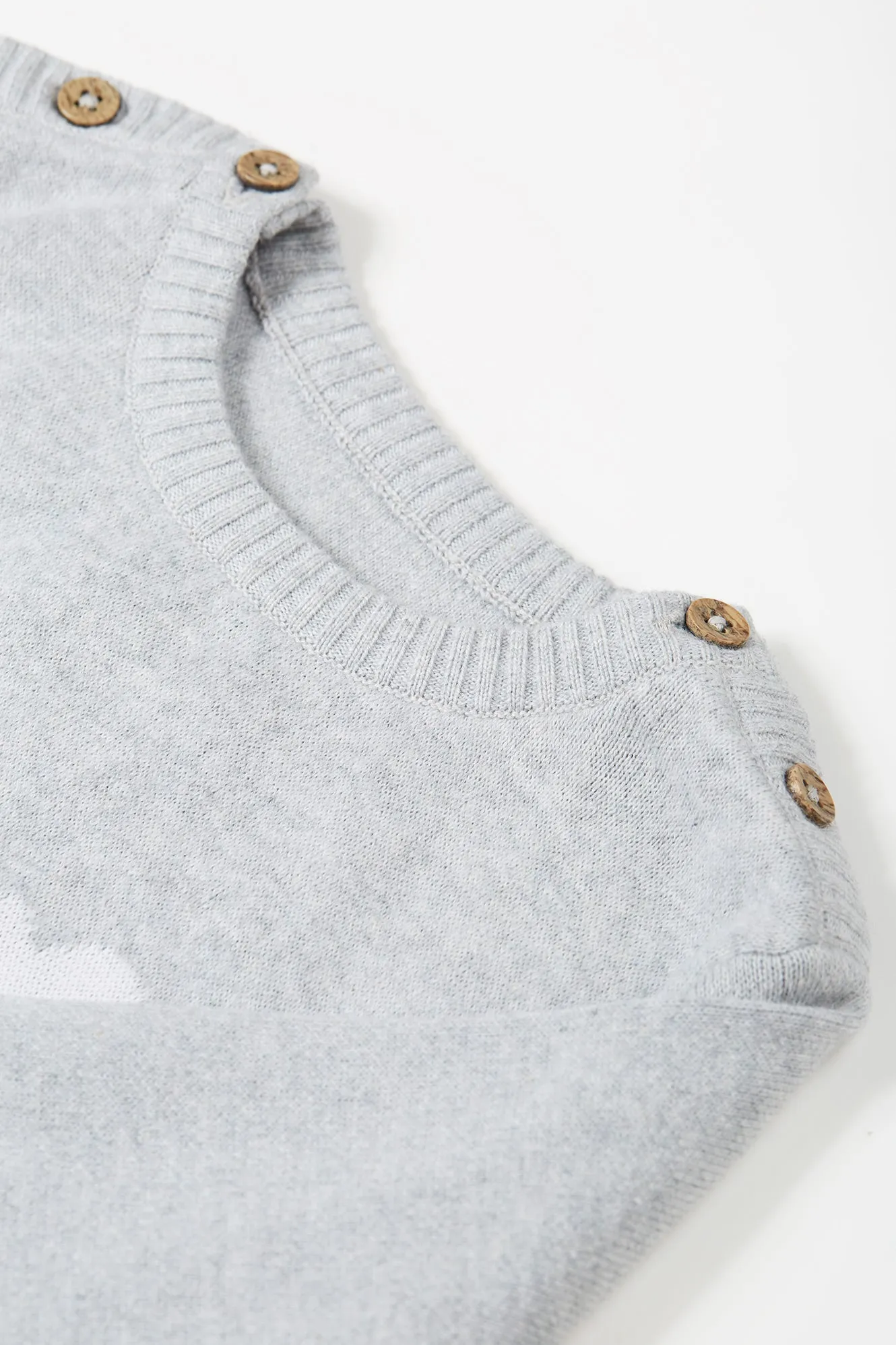 Frugi Kiera Knitted Dress Grey Marl Giraffe