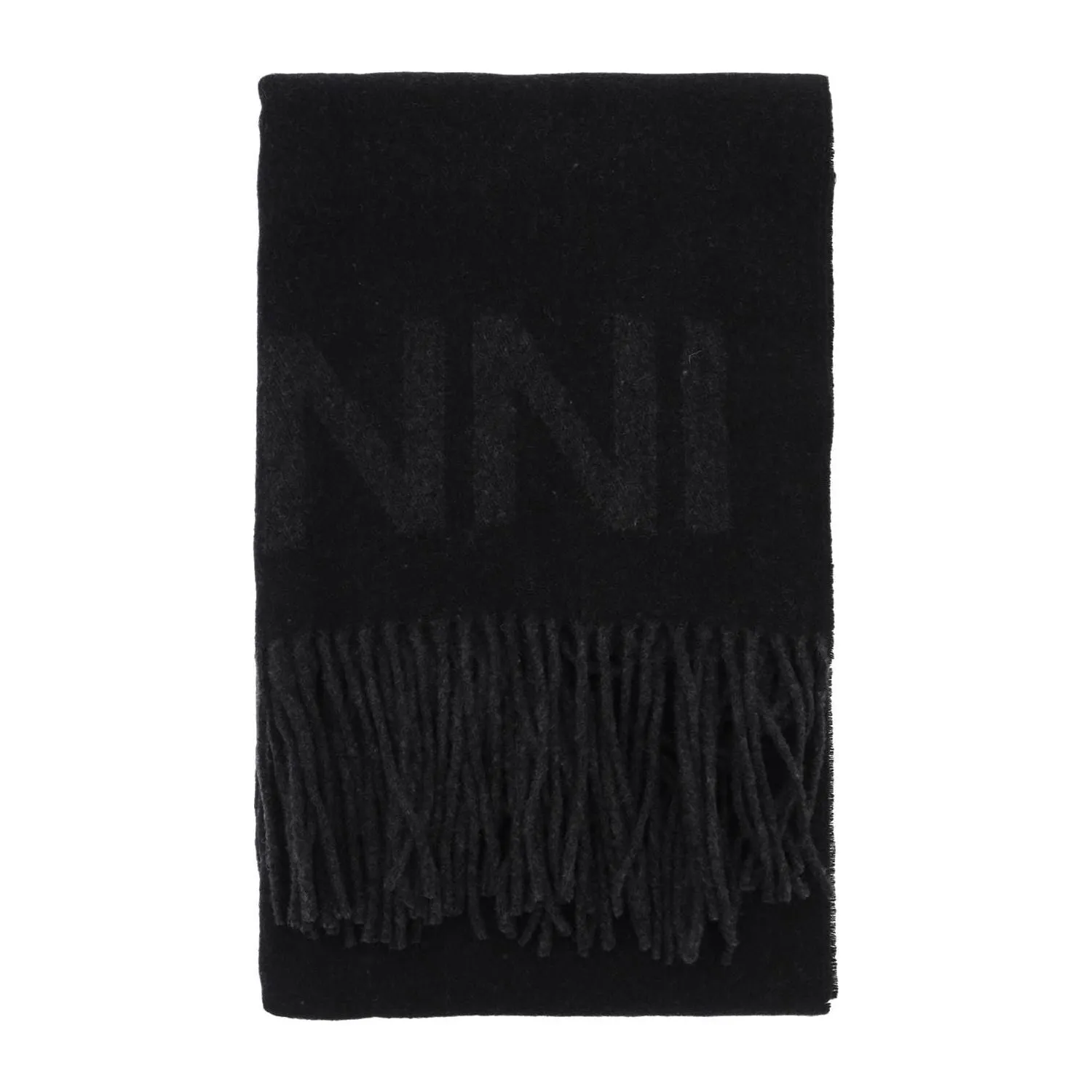 Ganni logo lettering scarf