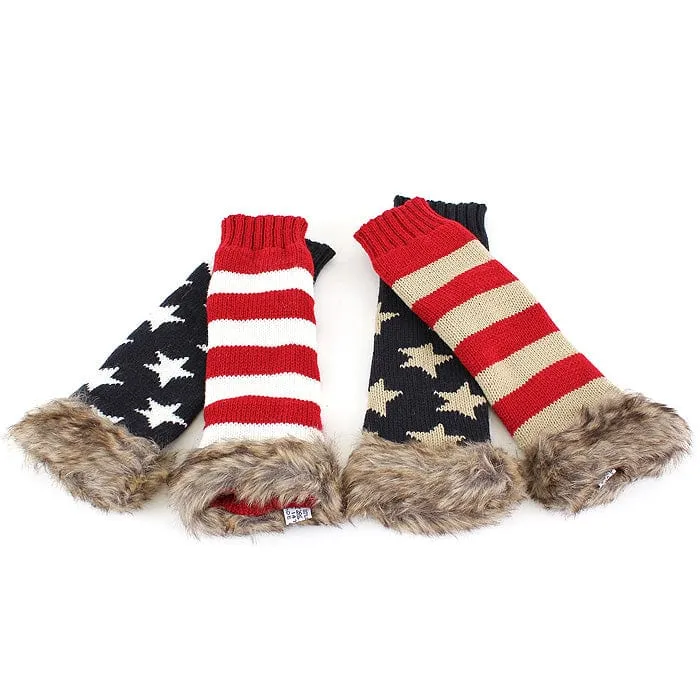 GL12103 America Flag Fingerless Gloves