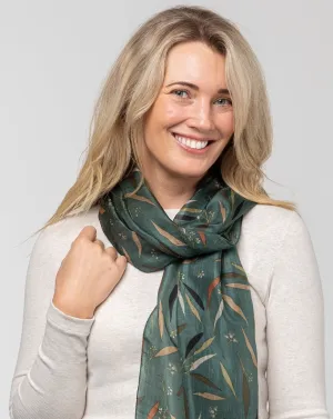 Gumleaf Silk Scarf - Green