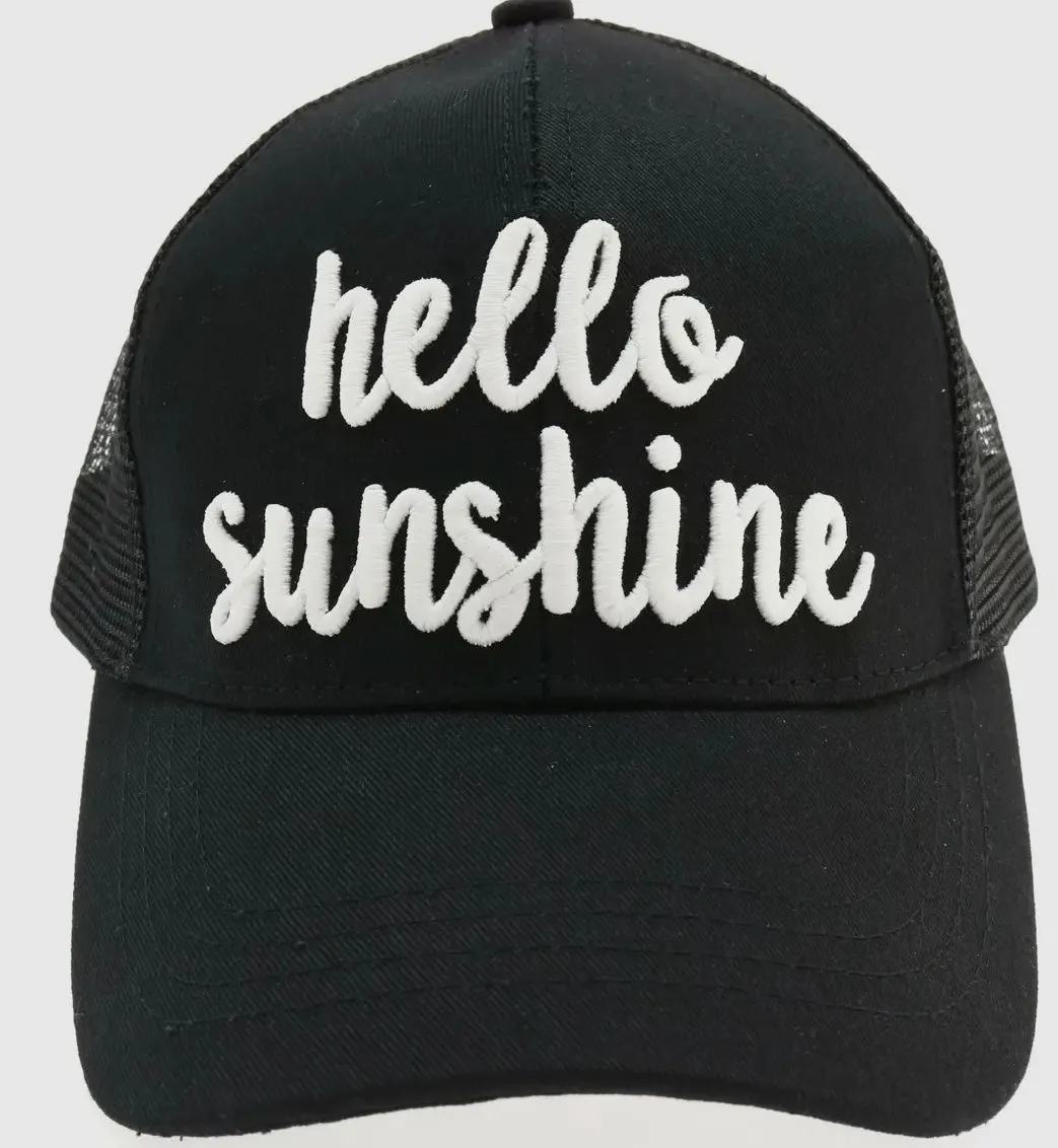 Hello Sunshine Embroidered Color-Changing Hat