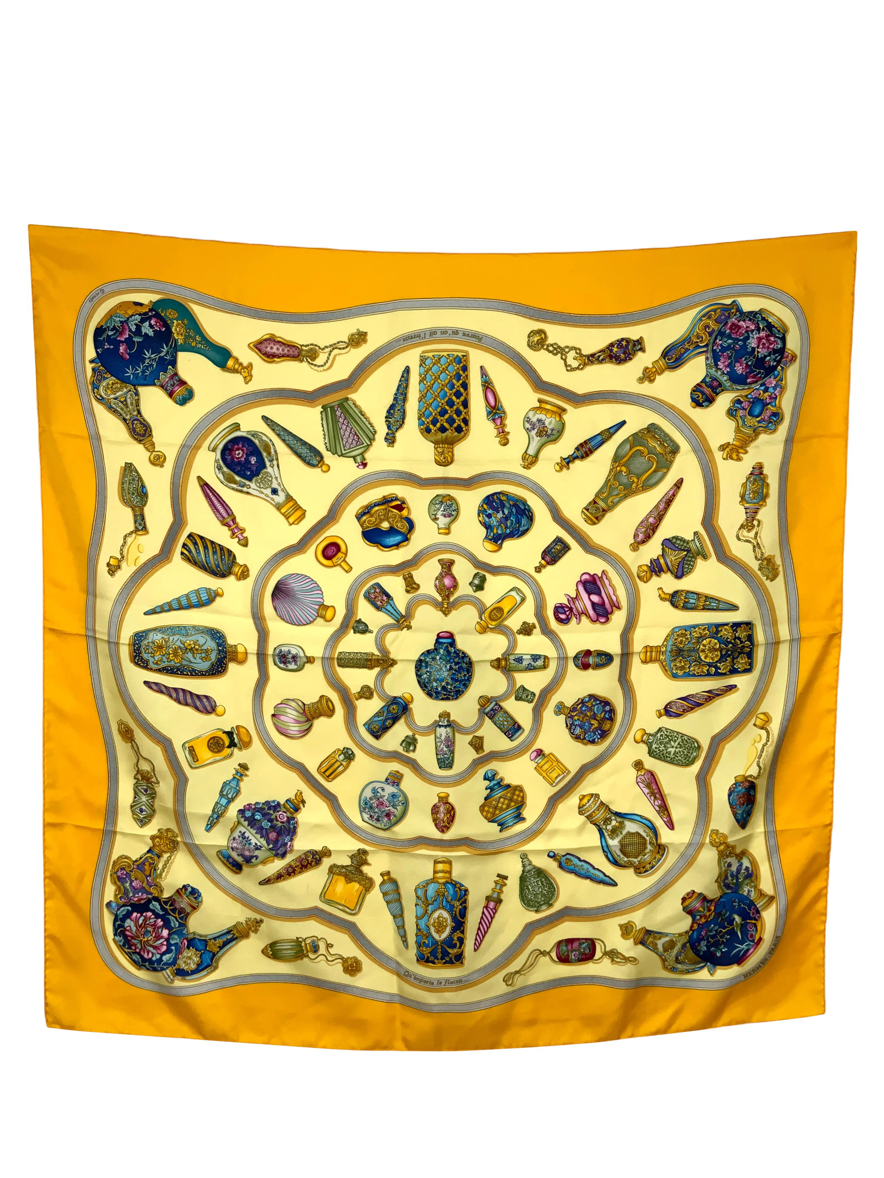 Hermes Qu' Importe Le Flacon Silk Scarf 90