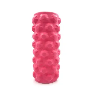 Hollow Foam Roller with Round Massage Floating Point - Pink