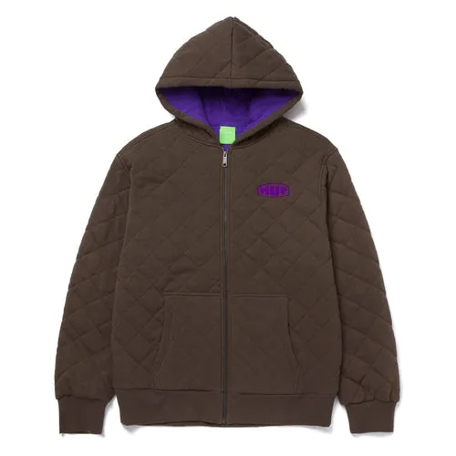 Huf Workman Quilted Full Zip - Chocolate Brown