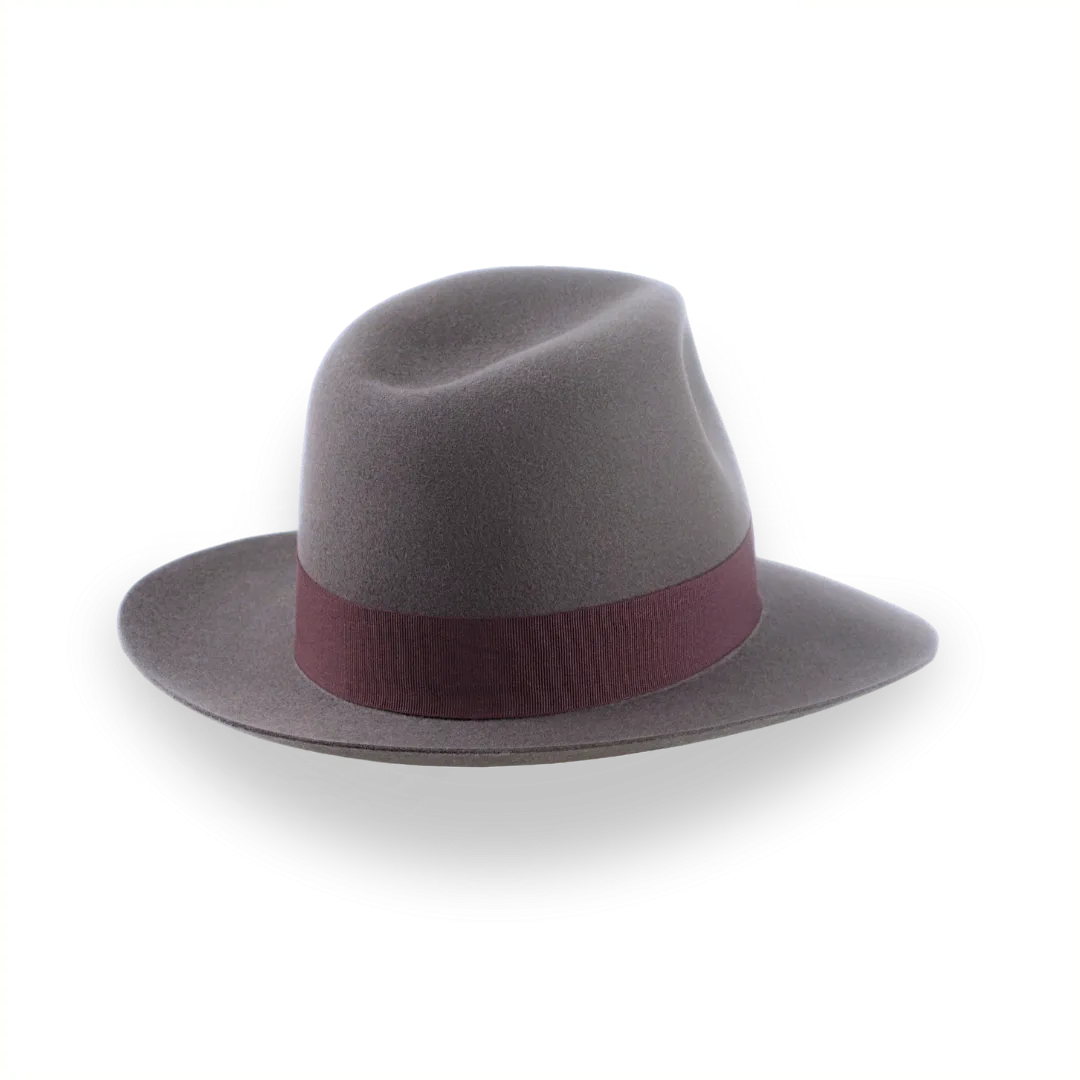 Indiana Jones Fedora for Men in Caribou Grey Fur Felt | The Pulsar