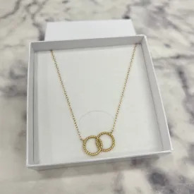 Intertwined Circles Necklace 14K Yellow Gold