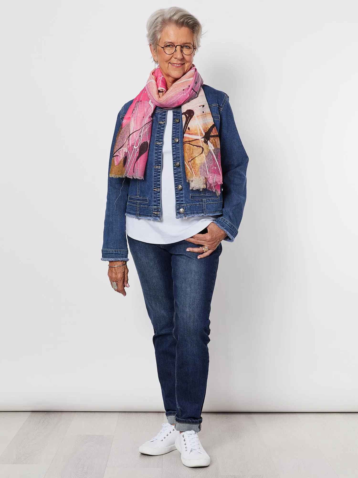 Jackson Printed Scarf - Natural