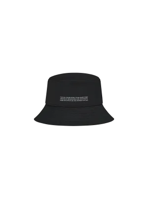 Kids Oilseed Hemp Canvas Bucket Hat—black