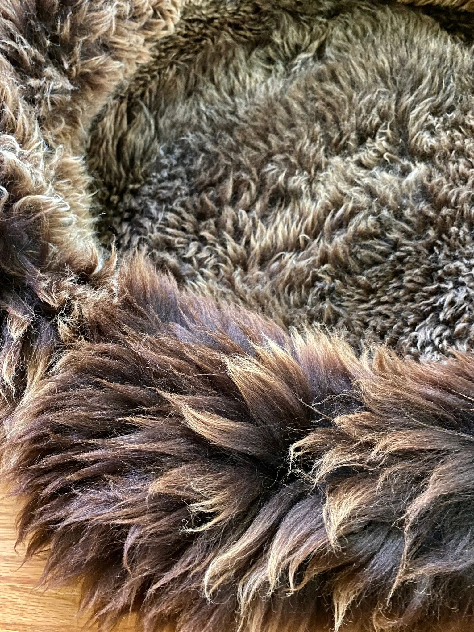 LARGE Brown Sheepskin Pet Bed