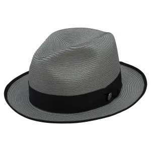 Latte Milan Straw Bound Fedora by Stetson