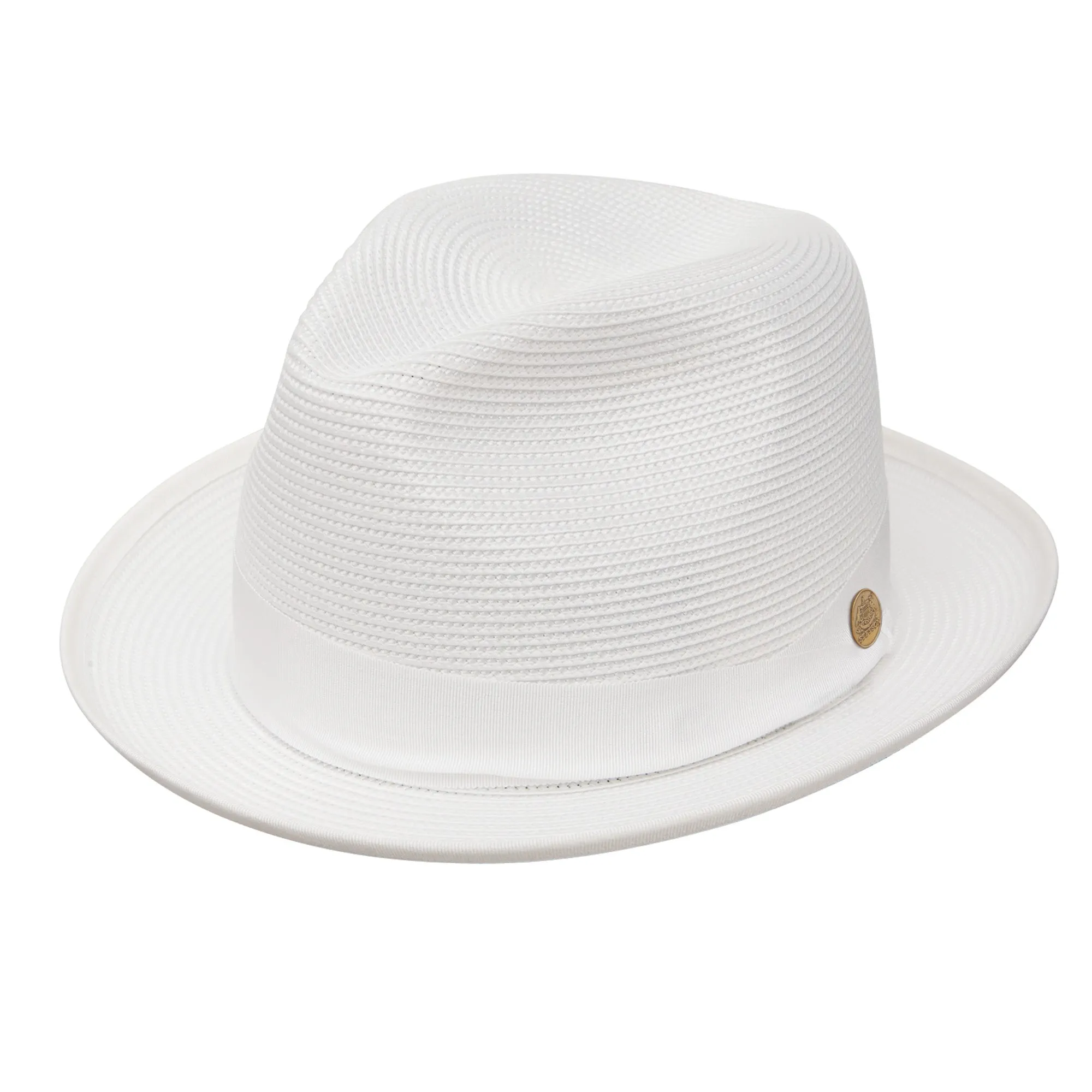 Latte Milan Straw Bound Fedora by Stetson