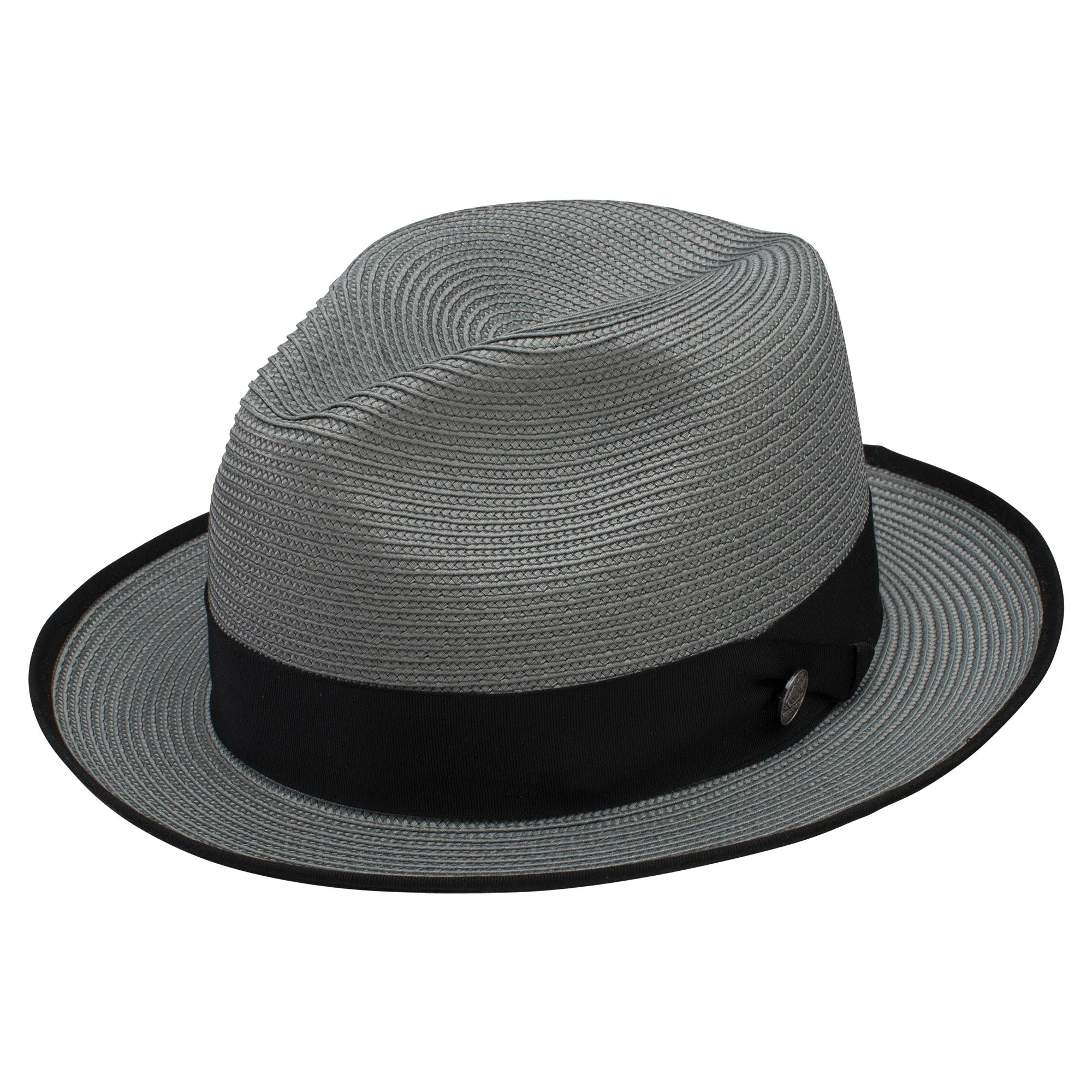 Latte Milan Straw Bound Fedora by Stetson