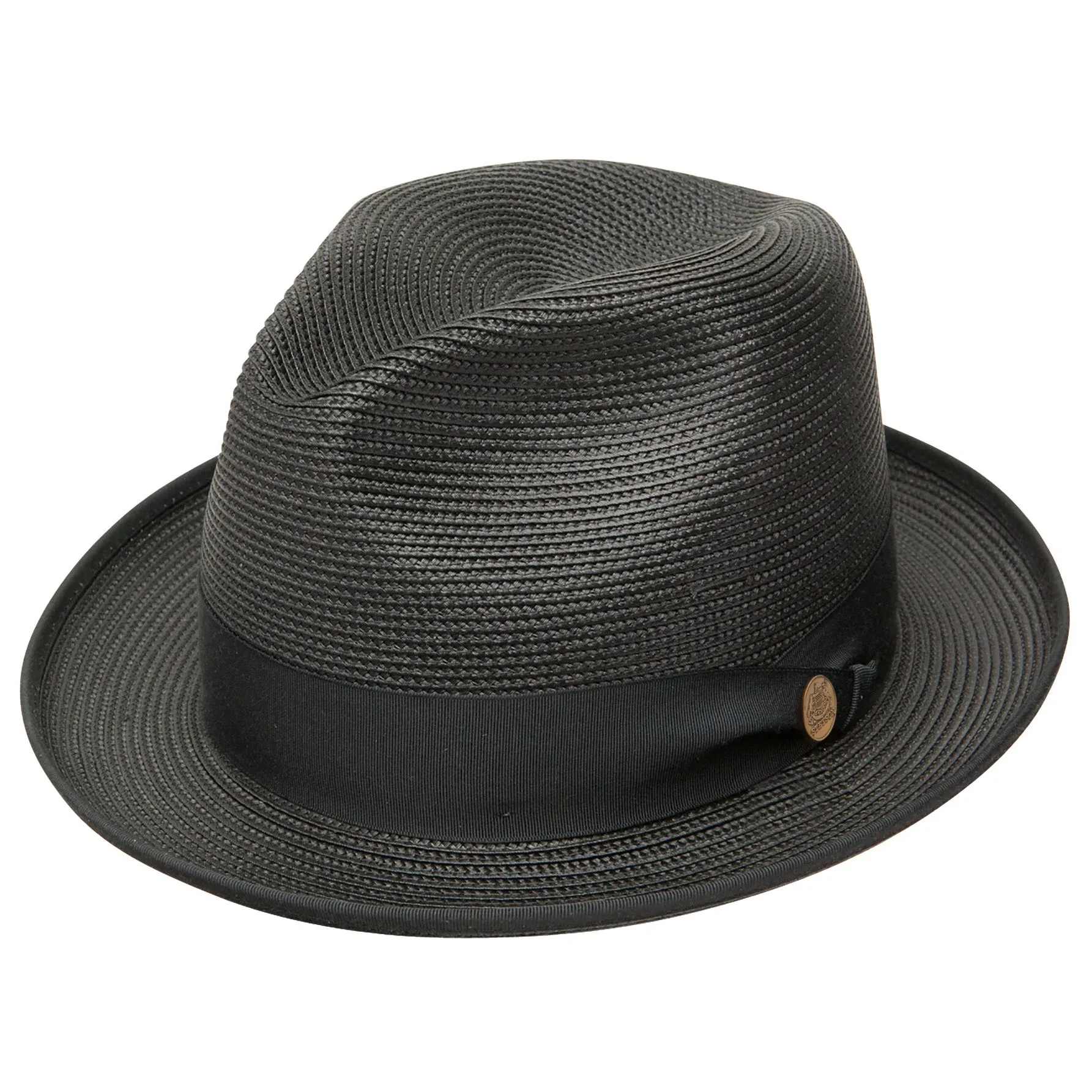 Latte Milan Straw Bound Fedora by Stetson