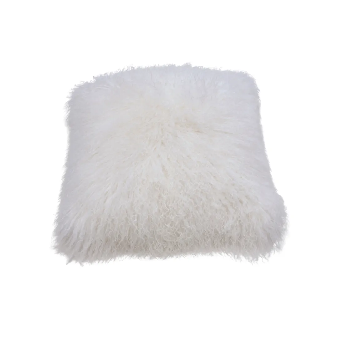 Long Wool Mongolian Sheepskin Cushion Covers