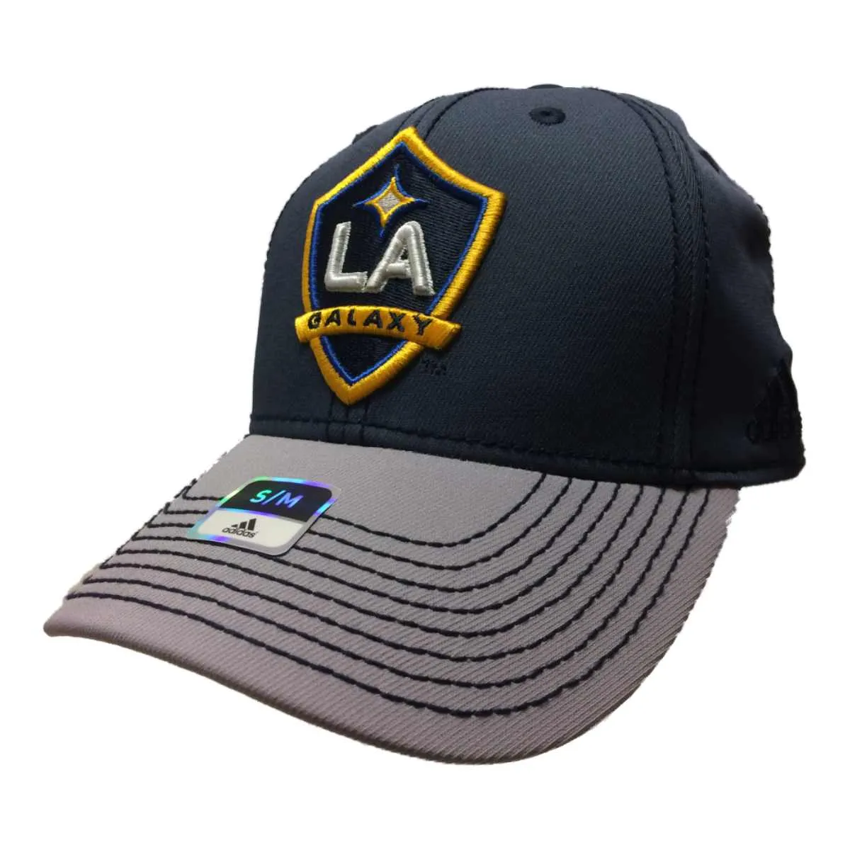 Los Angeles Galaxy Adidas FitMax70 Two-Toned Gray Structured Fitted Baseball Hat