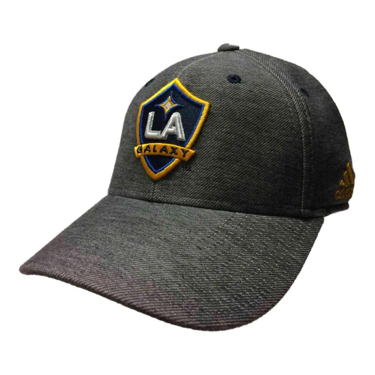 Los Angeles Galaxy Adidas Gray Structured Adj. Snapback Baseball Hat Cap