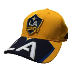 Los Angeles Galaxy Adidas Yellow Large Logo Structured Snapback Baseball Hat