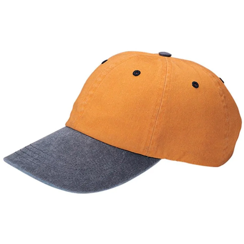 Low Profile Unstructured Pigment Dyed Cotton Twill Adjustable Strapback Baseball Cap