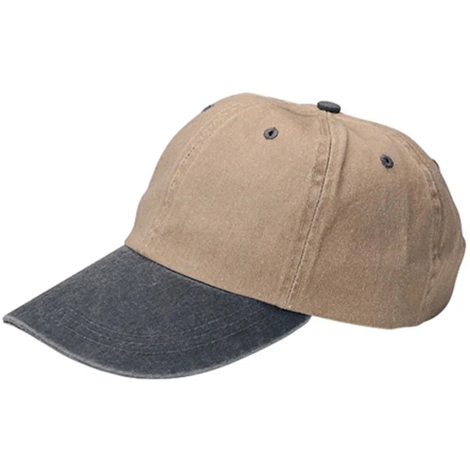 Low Profile Unstructured Pigment Dyed Cotton Twill Adjustable Strapback Baseball Cap