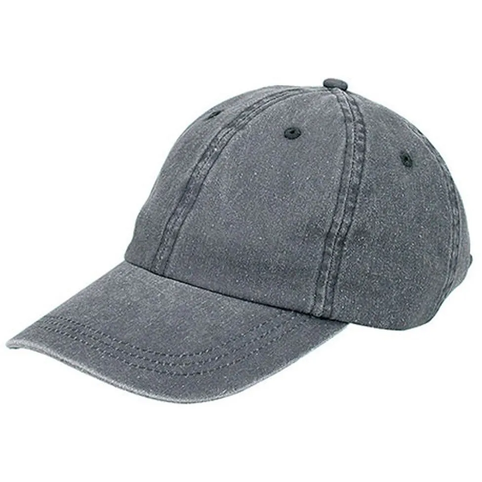 Low Profile Unstructured Pigment Dyed Cotton Twill Adjustable Strapback Baseball Cap