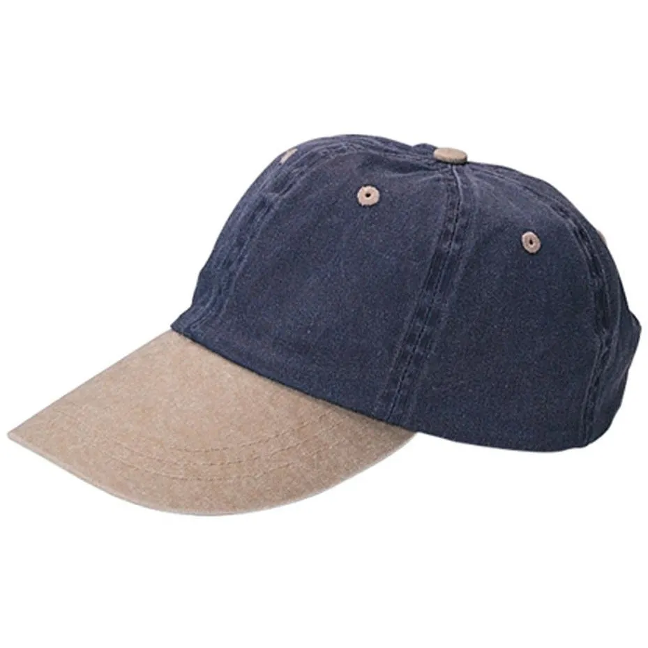 Low Profile Unstructured Pigment Dyed Cotton Twill Adjustable Strapback Baseball Cap