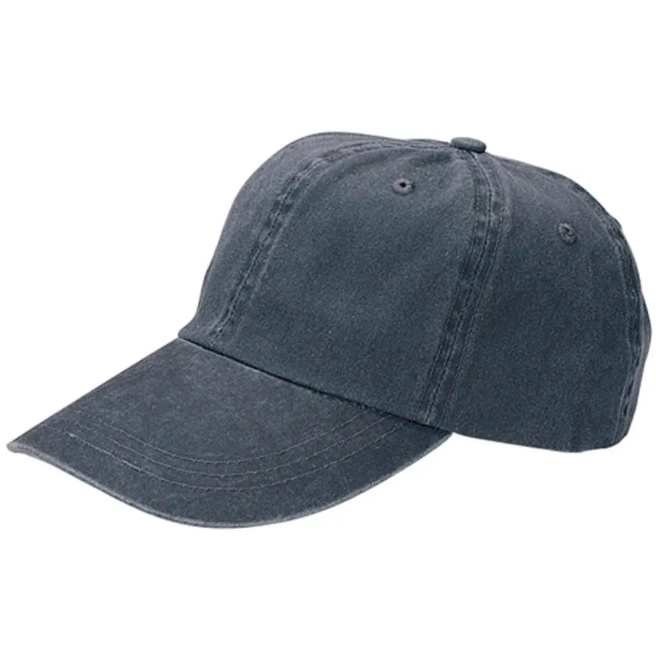 Low Profile Unstructured Pigment Dyed Cotton Twill Adjustable Strapback Baseball Cap