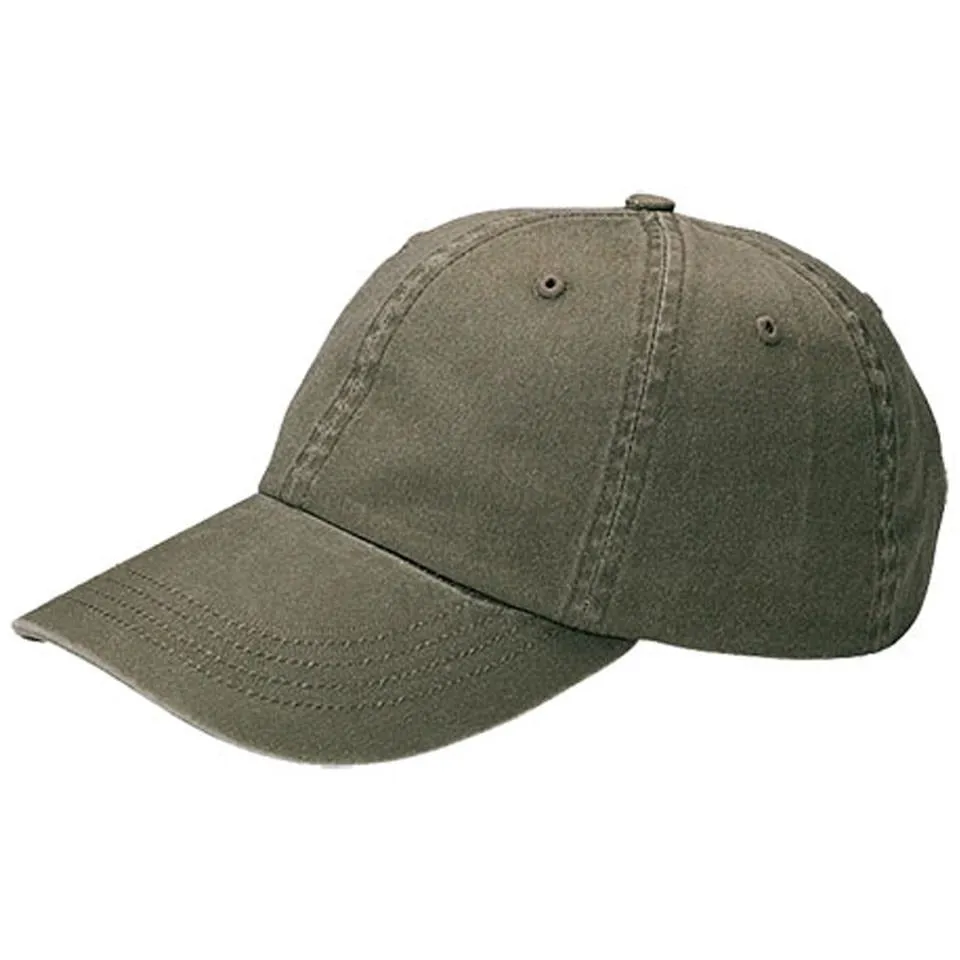 Low Profile Unstructured Pigment Dyed Cotton Twill Adjustable Strapback Baseball Cap