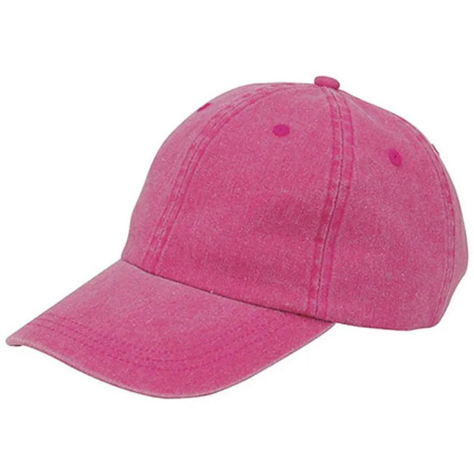 Low Profile Unstructured Pigment Dyed Cotton Twill Adjustable Strapback Baseball Cap