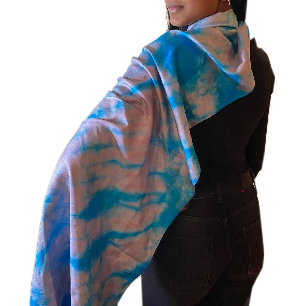 Maldives Waves Silk Scarf