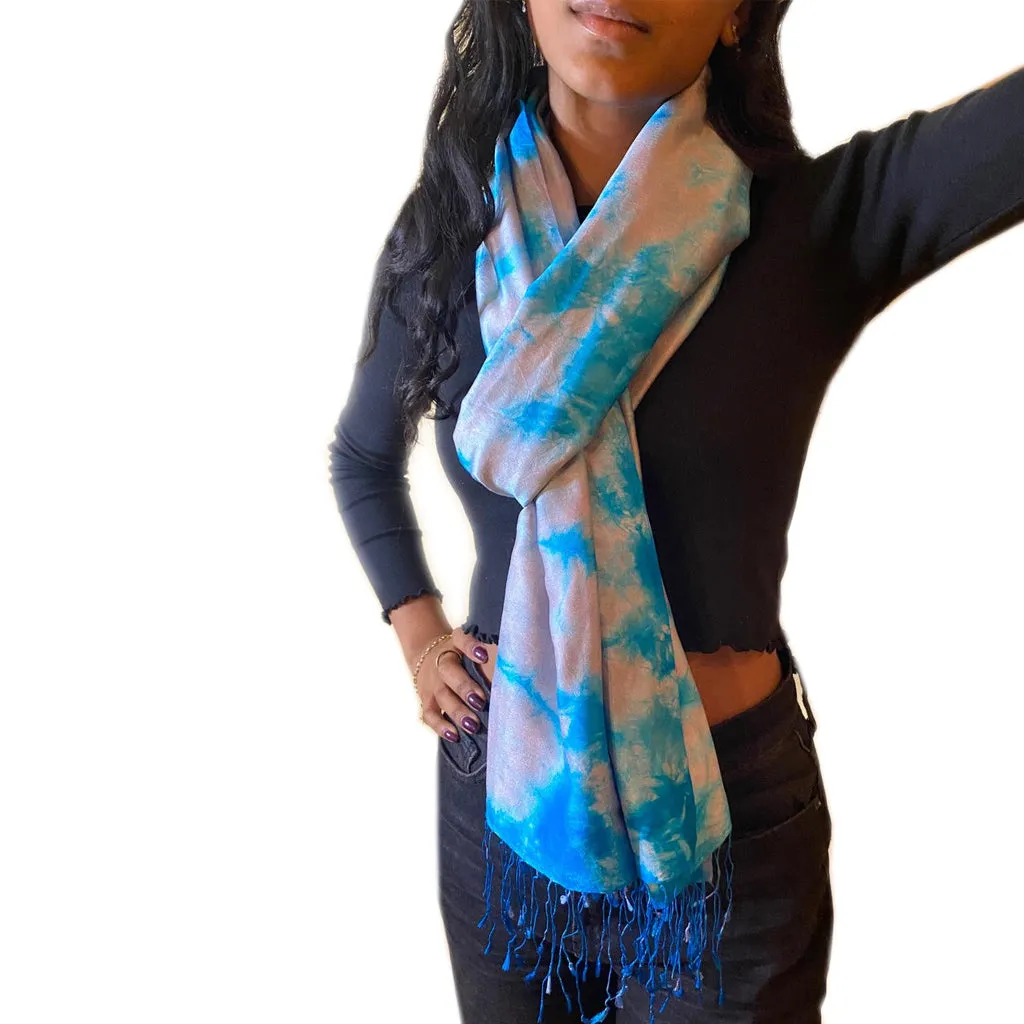 Maldives Waves Silk Scarf