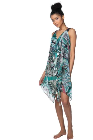 Maxi Halter Sundress Coverup  in Forest Dweller Print