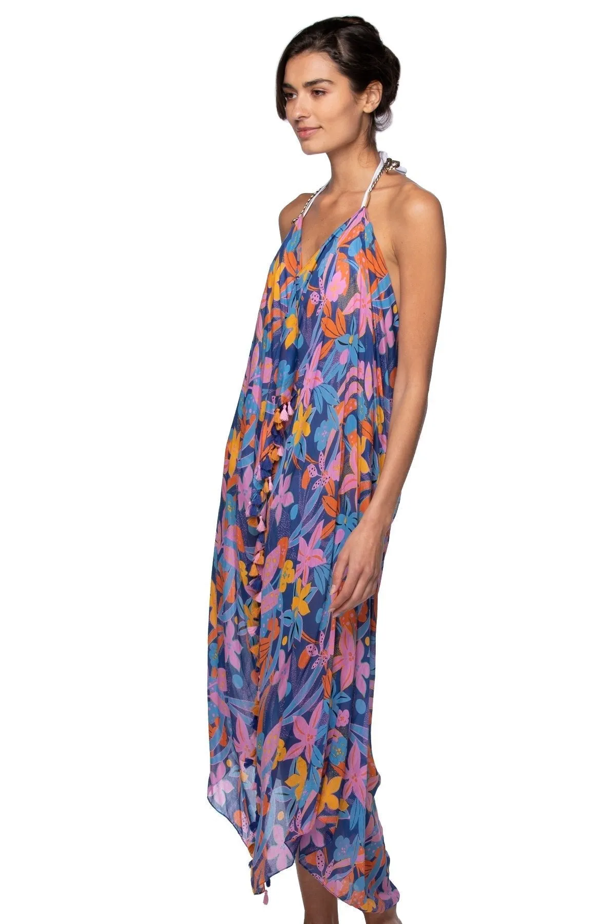 Maxi Tassel Dress in Amazing Bloom