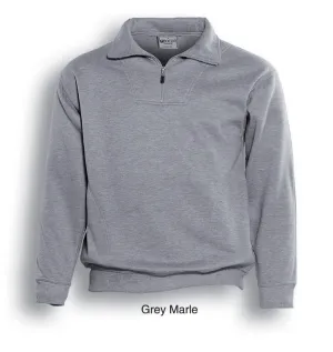 Mens 1/2 Zip Fleece Top - Grey