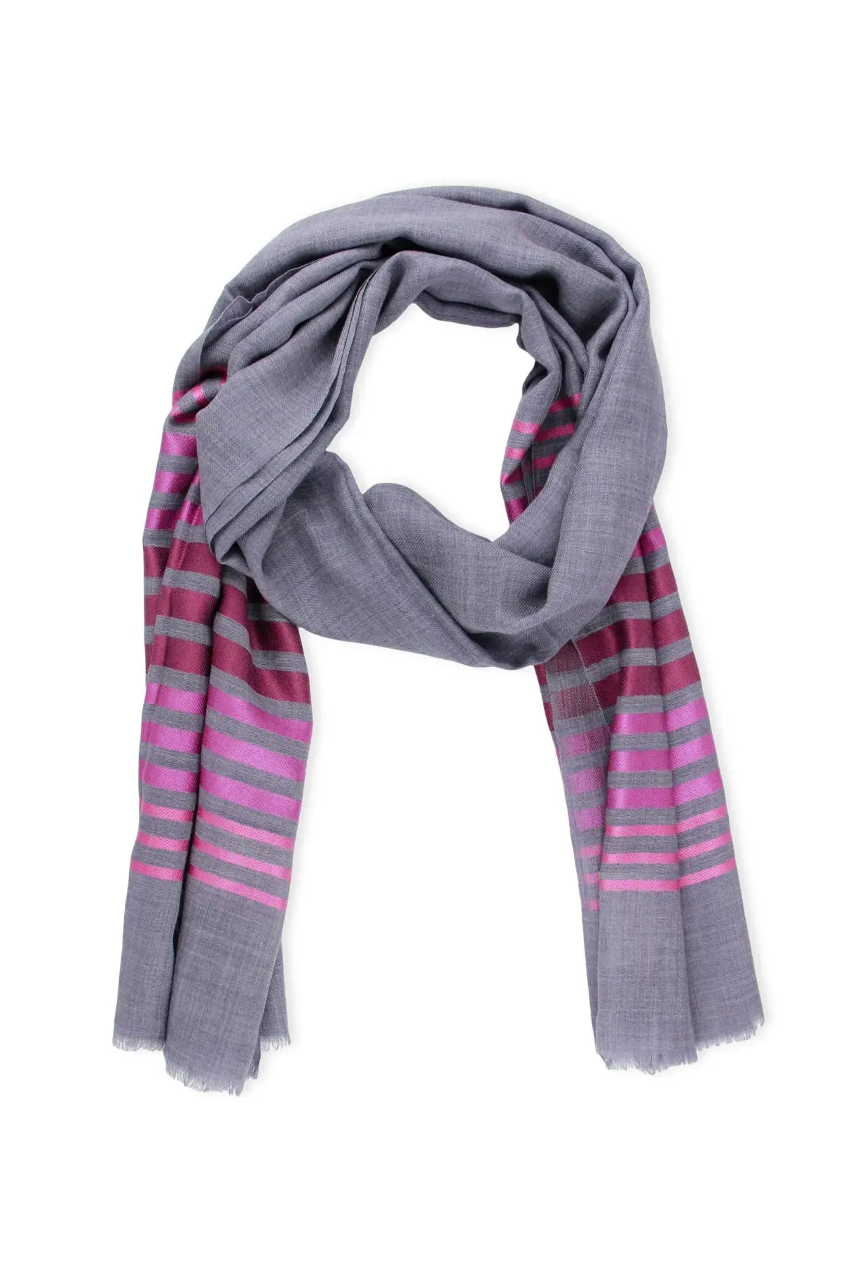 Metallic Striped Scarf