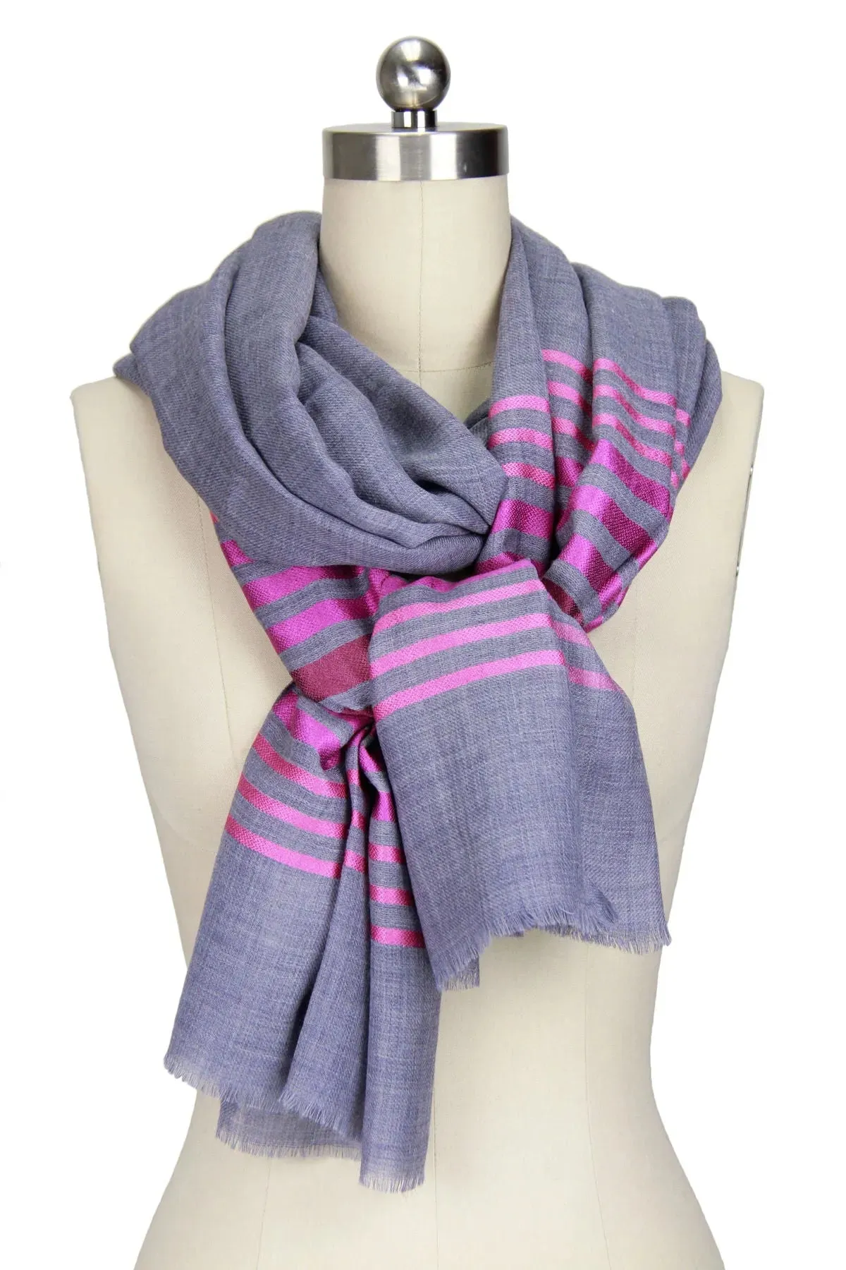 Metallic Striped Scarf