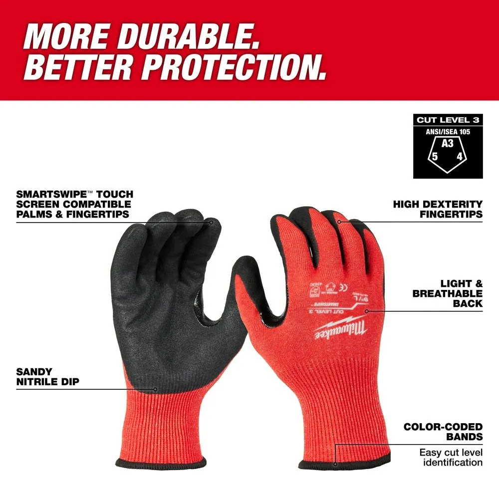 Milwaukee 48-73-8634 Cut Level 3 Nitrile Dipped Gloves - XXL