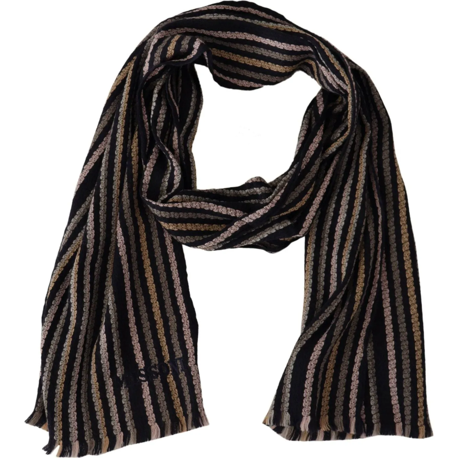 Missoni Authentic Multicolor Wool Mens Scarf