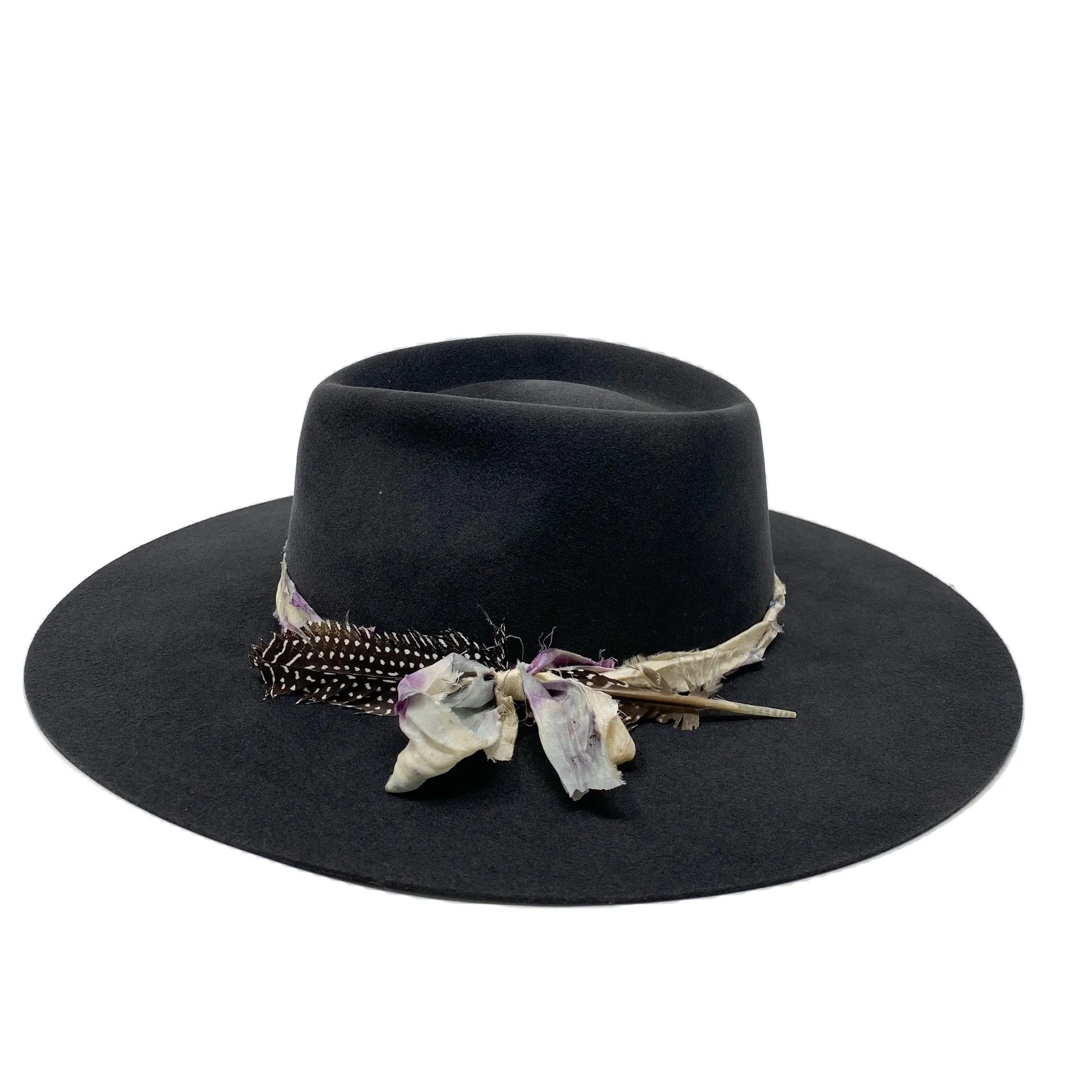 MONTANA FEDORA WITH VINTAGE SILK WASHED BLACK