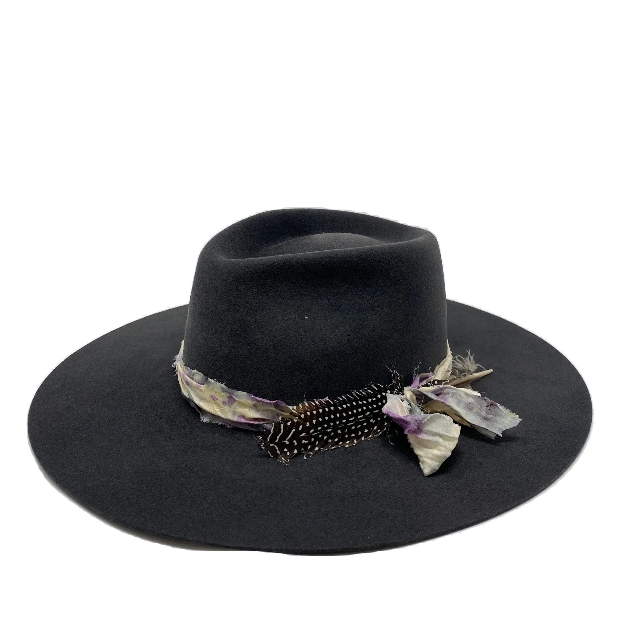 MONTANA FEDORA WITH VINTAGE SILK WASHED BLACK