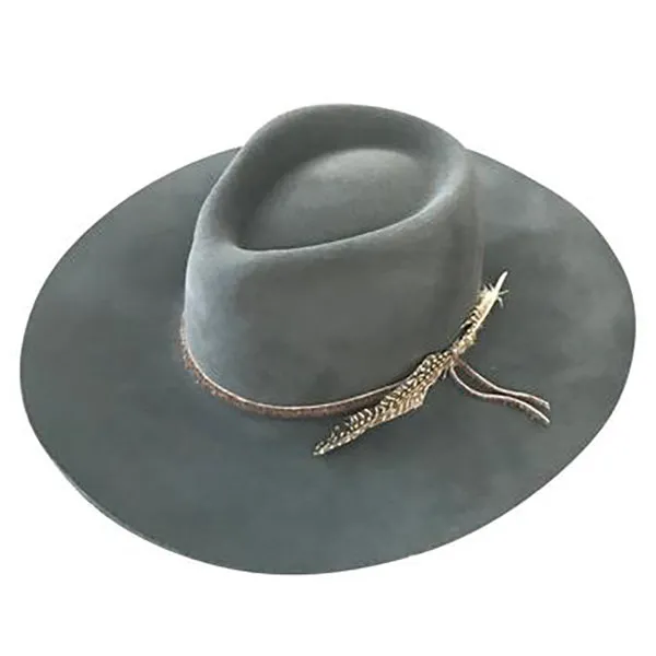 MONTANA FELT FEDORA WASHED BLACK