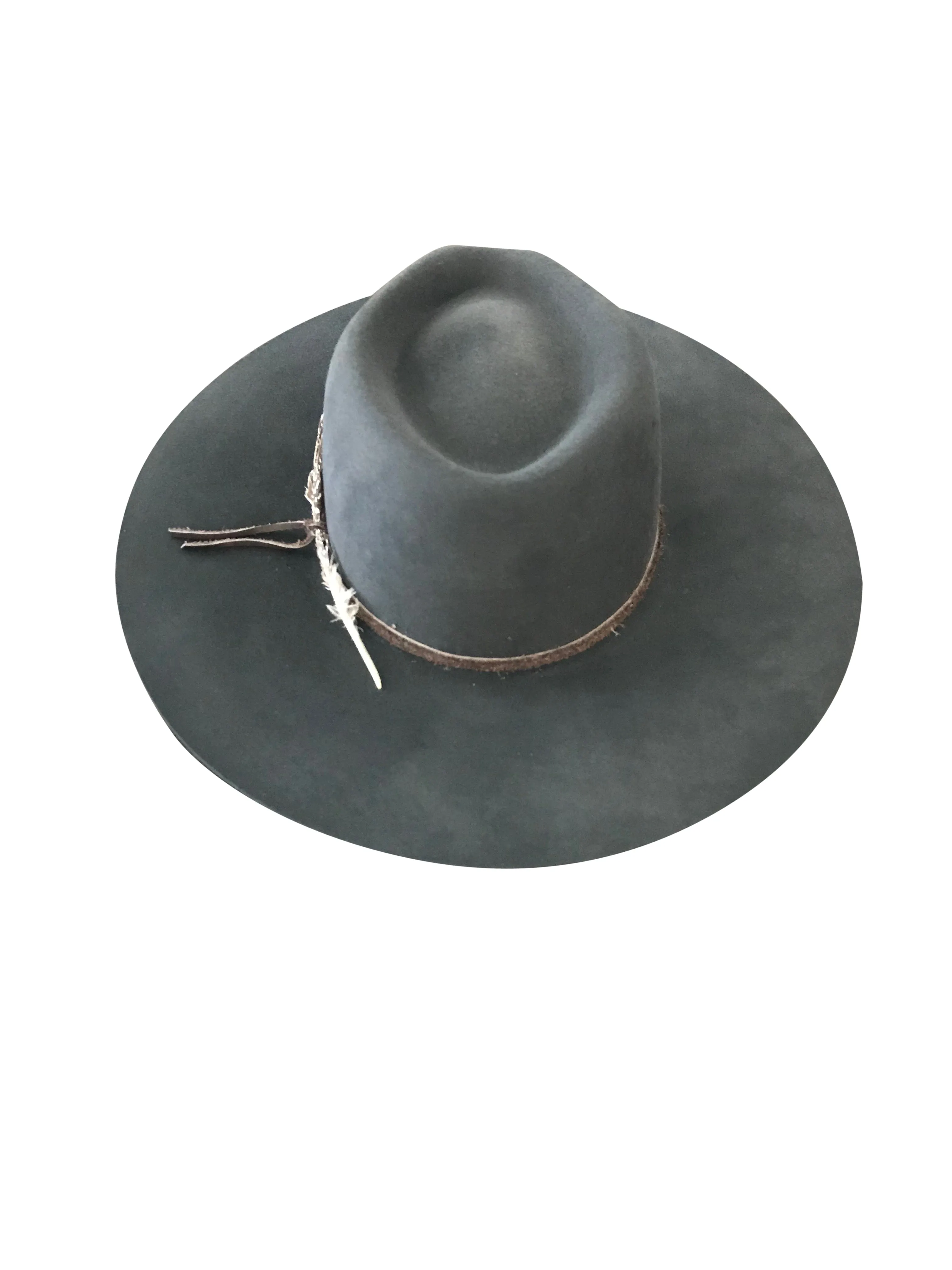 MONTANA FELT FEDORA WASHED BLACK