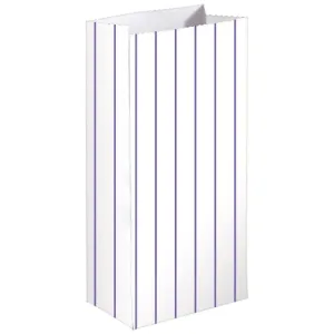 New Purple Stripe Paper Treat Bags FSC 21cm x 13cm x 8cm 8pk