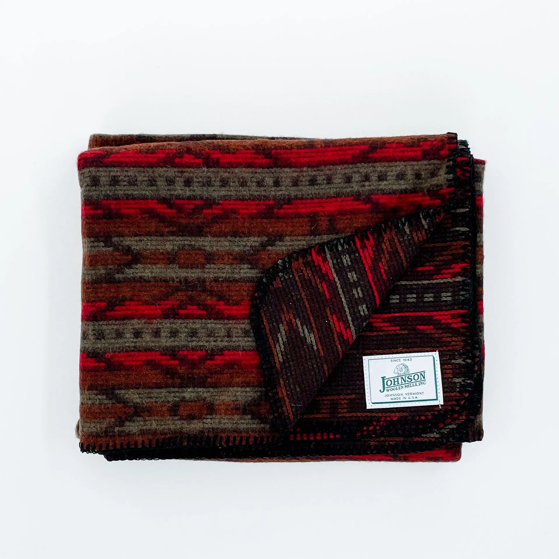 Norris Wool Throw - Red Pine