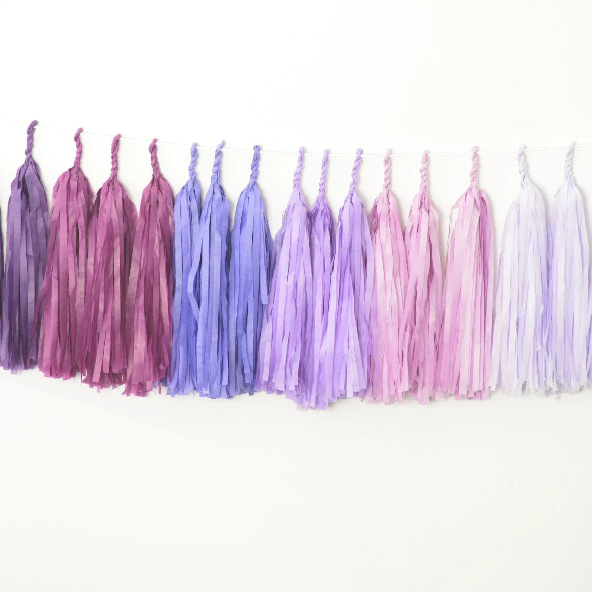 OMBRE PURPLE tassel garland