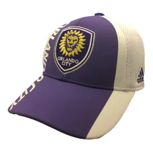 Orlando City SC Adidas FitMax 70 White and Purple Fitted Baseball Hat Cap (S/M)