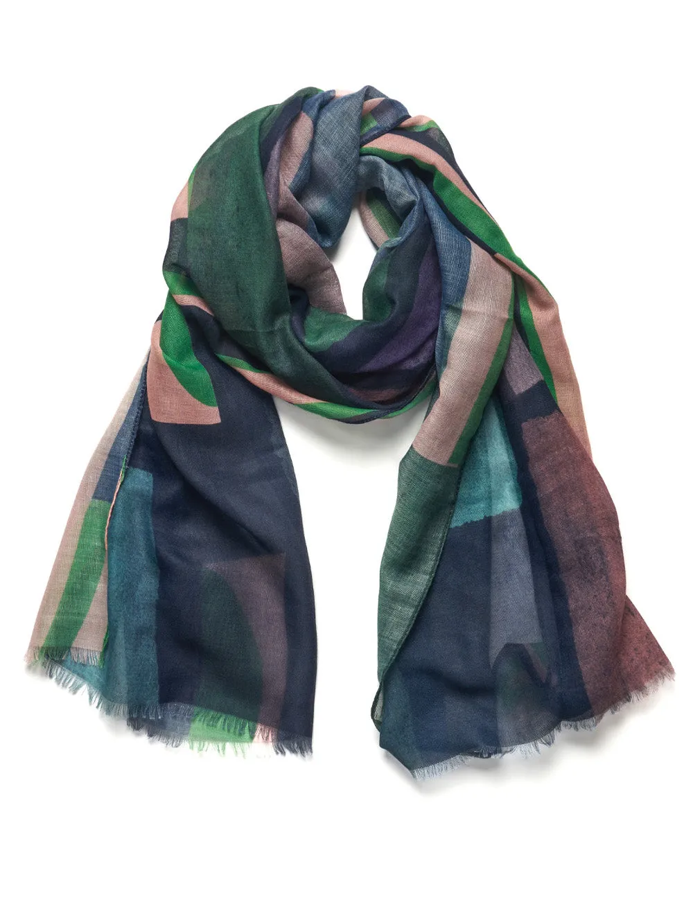 Paint Box Printed Scarf - Black