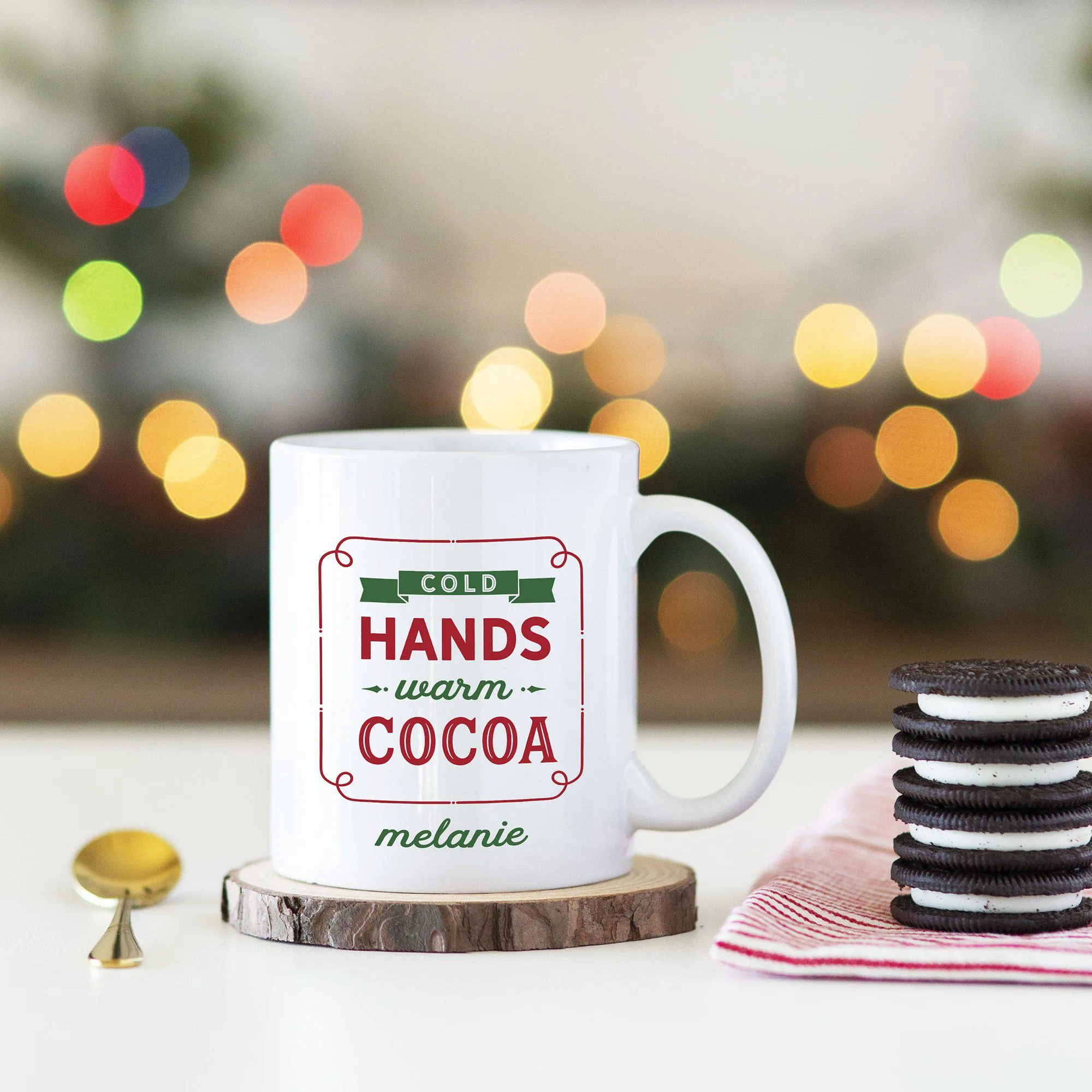 Personalized Festive Holiday Mugs