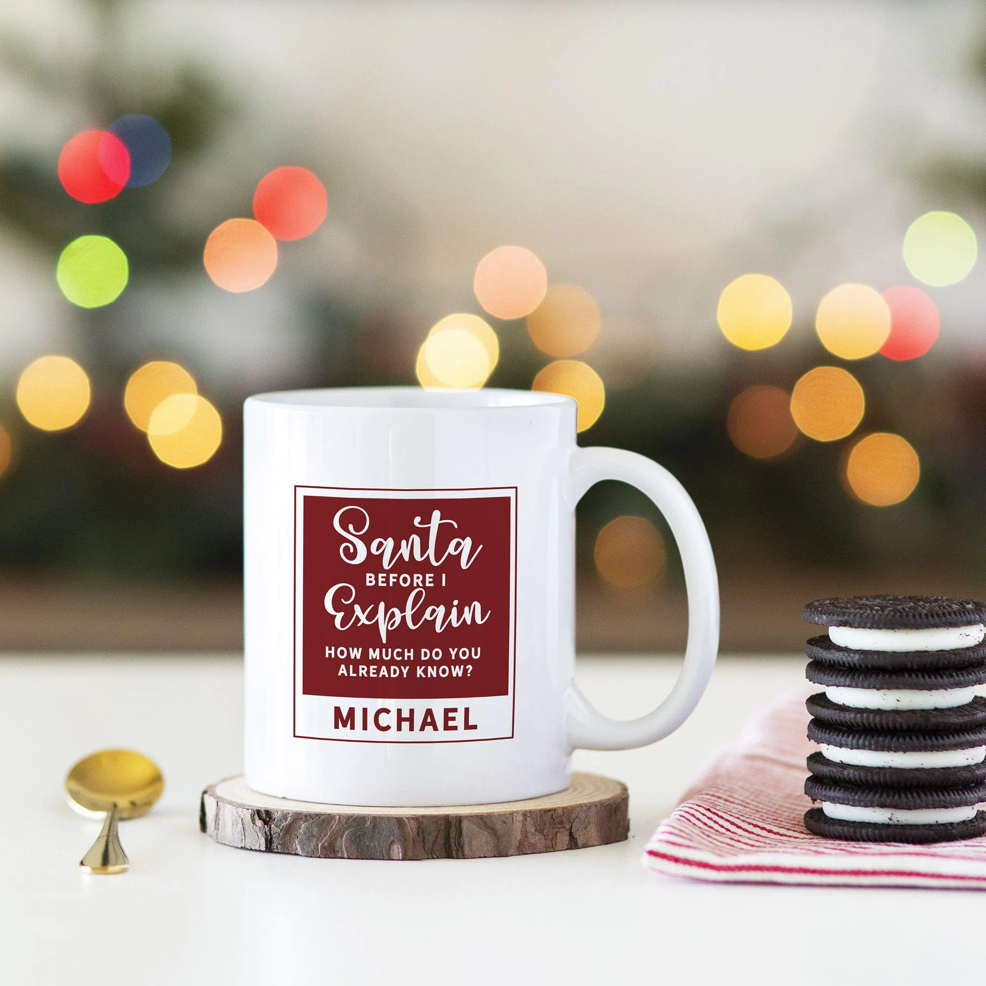 Personalized Festive Holiday Mugs