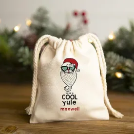 Personalized Kids Drawstring Christmas Gift Bags - Small